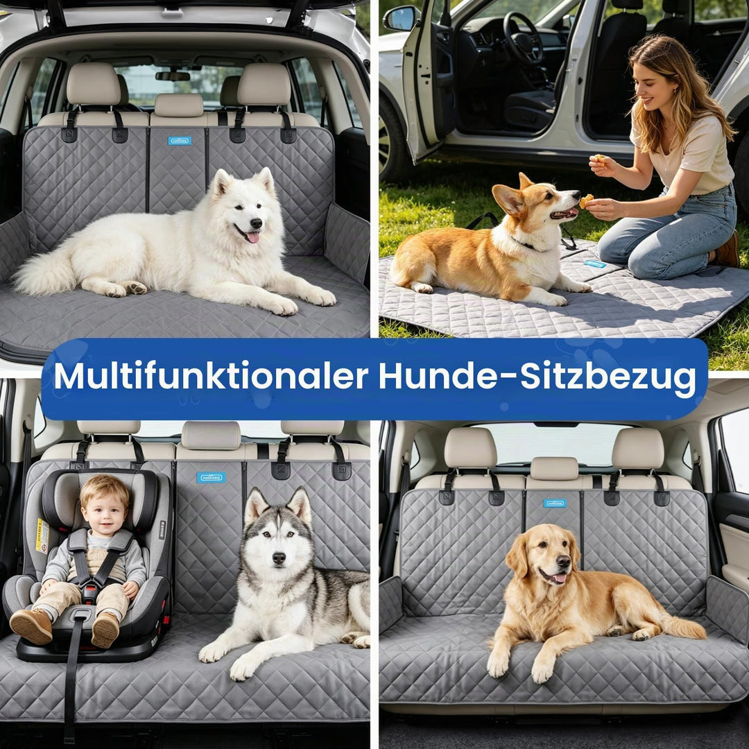 Nobleza Hundedecke Auto Rückbank Wasserdicht, Armlehnen-kompatibler Autoschondecken Hund Rücksitz, K