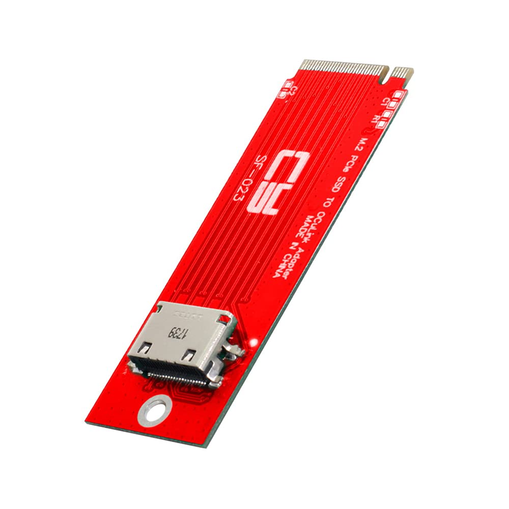NFHK PCI-E 3.0 M.2 M-Key auf Oculink SFF-8612 SFF-8611 Host-Adapter für PCIe Nvme SSD 2260 Adapter B