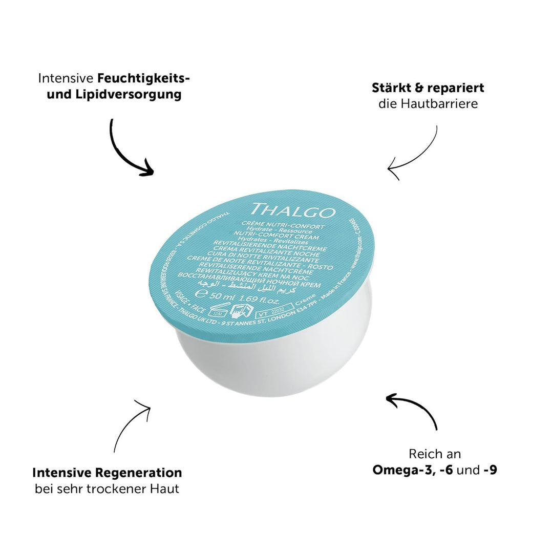 THALGO Reichhaltige Nutri-Comfort Creme Cold Cream Marine 2.0, 50ml (Nachfüllkapsel), Nachfüllkapsel