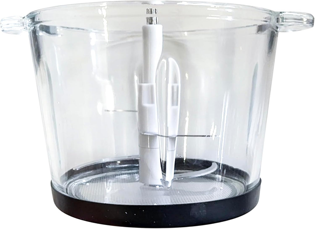 Zerkleinerer Küche Elektrisch 2,5 l aus Glas – 300 W, 4 Edelstahlklingen, 2 Geschwindigkeitsstufen,