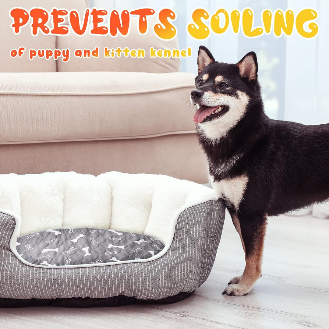 6 Stück Waschbare Pee Pads für Hunde Wiederverwendbare Welpenmatte Saugfähige Geschichtete wasserdic