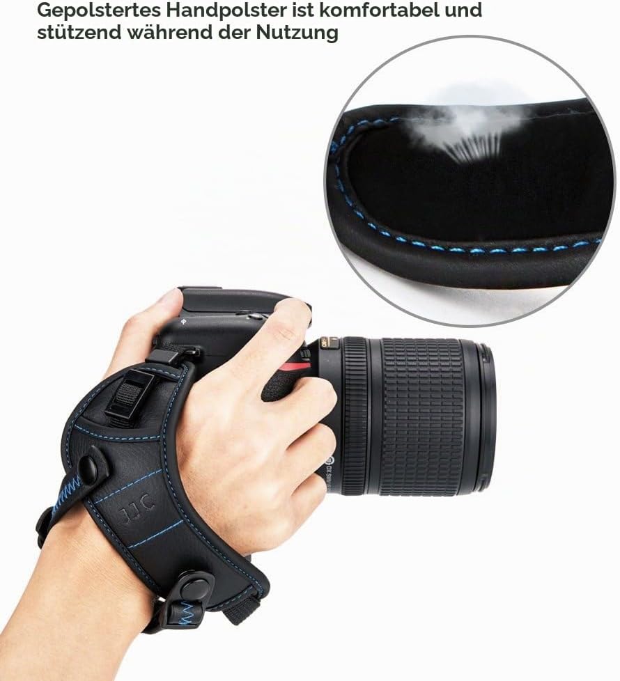 JJC Handschlaufe für DSLR Kamera Canon Nikon Olympus Sony Panasonic Pentax(mit U Typ Plate)