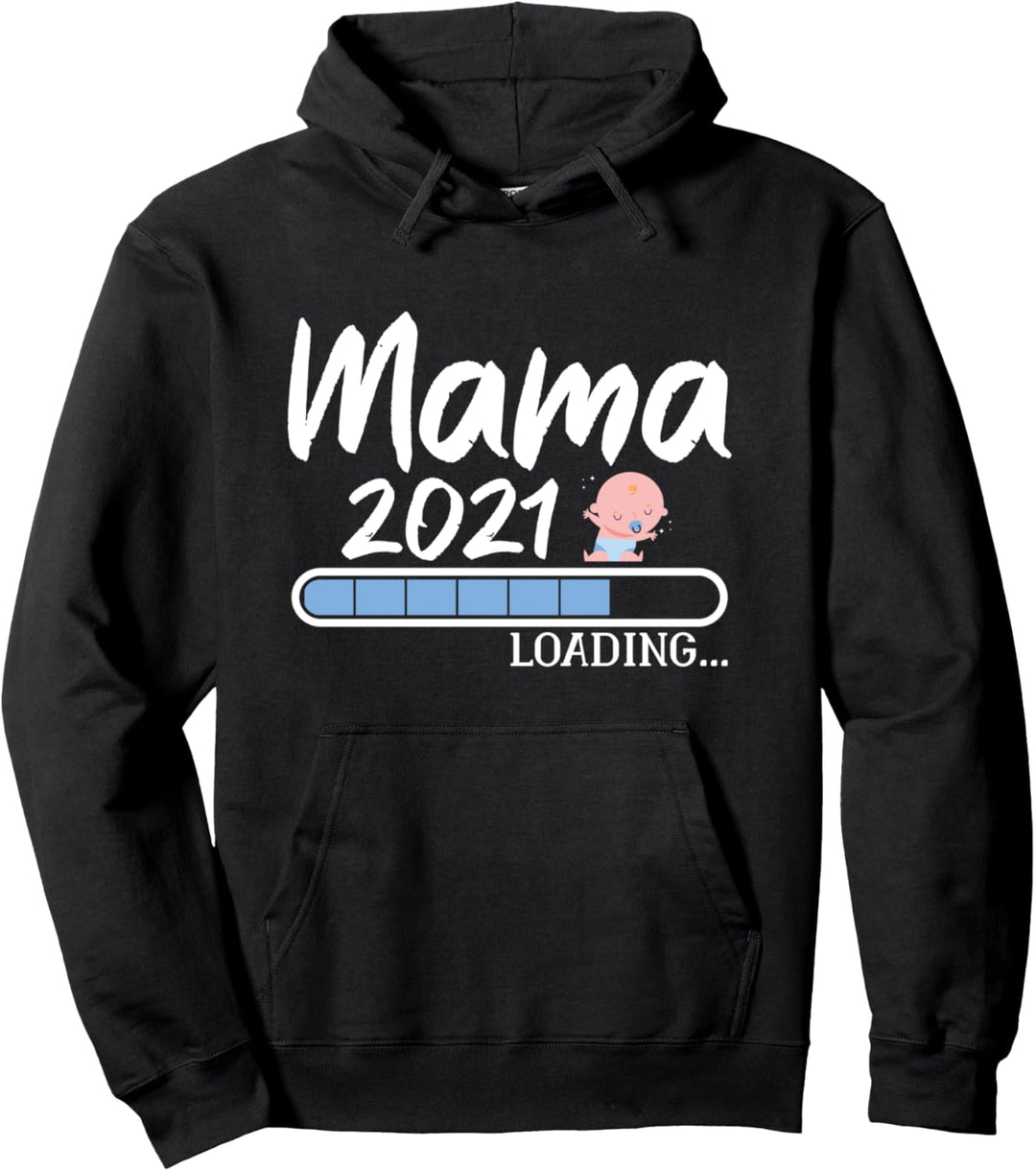 Mama 2021 Loading Werdende Mama Geschenk Muttertag Pullover Hoodie