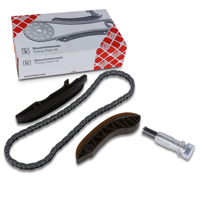 febi bilstein 30349 Steuerkettensatz für Nockenwelle, mit Gleitschienen und Kettenspanner , 1 Stück