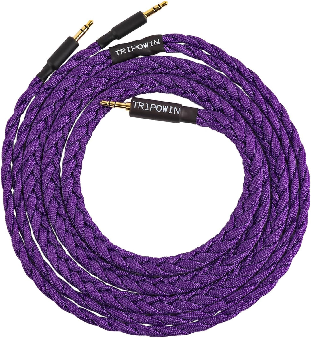 LINSOUL Tripowin GranVia Upgraded OFC hohe Reinheit Kopfhörer Audio Ersatzkabel, Dual 3.5mm Stecker