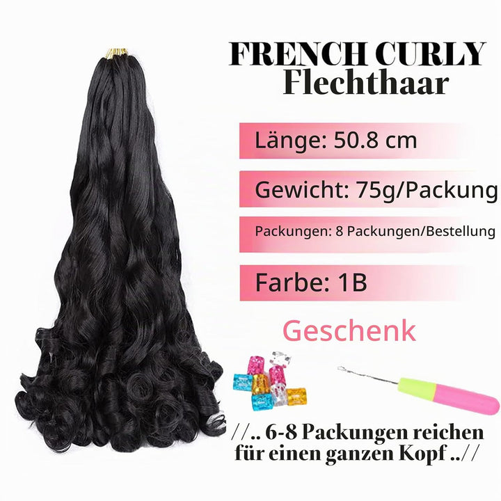 WoWCFyyds 8 Packs French Curl Braiding Hair 20 Inch Loose Wave Spiral curly braiding hair extensions