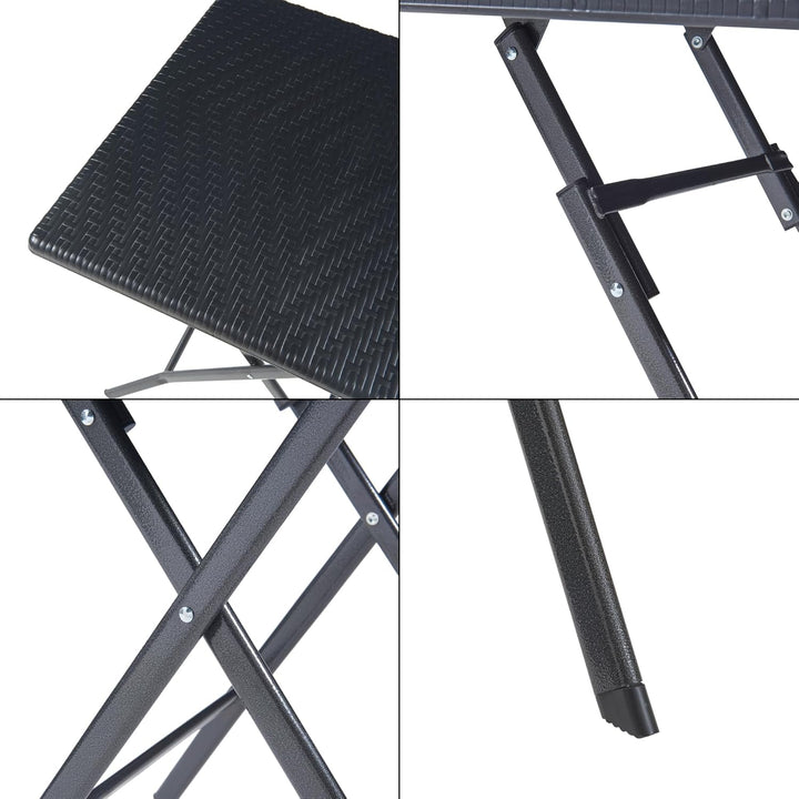 [en.casa] Klapptisch Mark Gartentisch Campingtisch klappbar 61,5 x 61,5 x 73 cm quadratisch Picknick