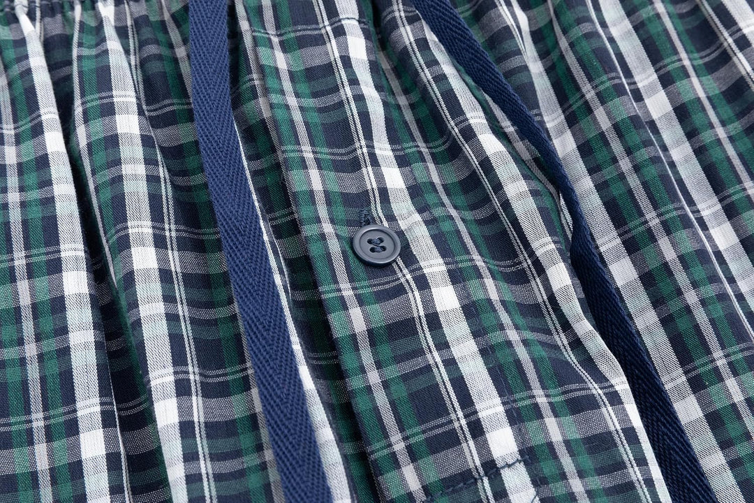 JupiterSecret Pyjamahose für Herren, lang, lässig, für Zuhause, kariert, für Herren, 3 Stück 3 Pack-