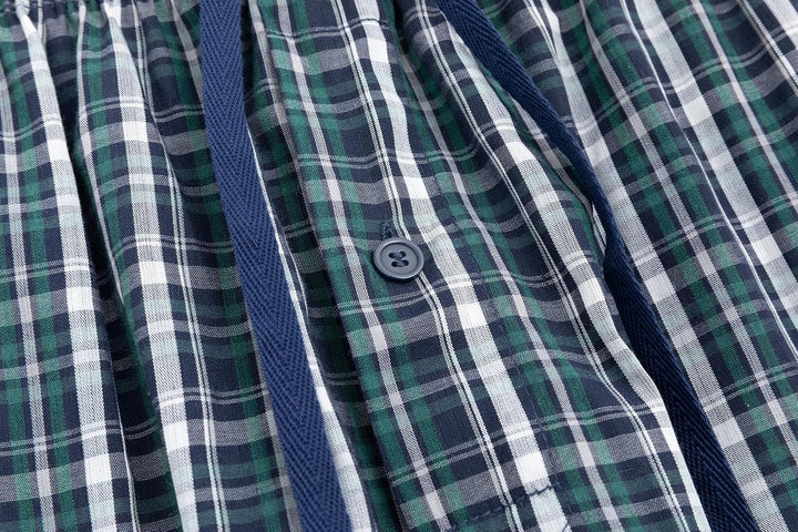 JupiterSecret Pyjamahose für Herren, lang, lässig, für Zuhause, kariert, für Herren, 3 Stück 3 Pack-