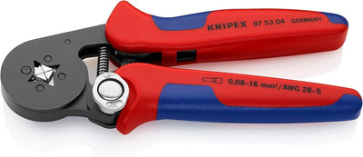 Knipex Selbsteinstellende Crimpzange für Aderendhülsen mit Seiteneinführung brüniert, mit Mehrkompon