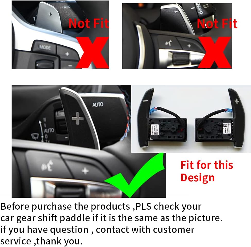 HIBEYO 2 Stücke Lenkrad Schaltwippen Verlängerung Paddles Lenkrad für BMW M2 M3 M4 M5 X5M X6M F87 F8