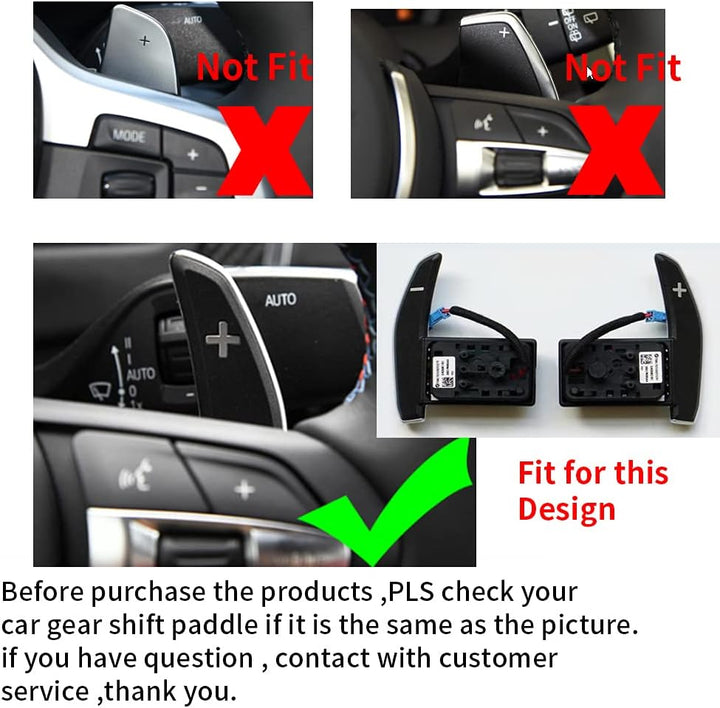 HIBEYO 2 Stücke Lenkrad Schaltwippen Verlängerung Paddles Lenkrad für BMW M2 M3 M4 M5 X5M X6M F87 F8
