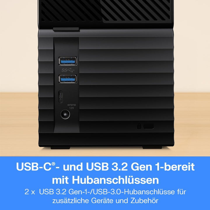 WD My Book Duo Desktop-Festplatte, 16 TB, USB 3.0 mit Passwortschutz und automatischer Sicherungssof