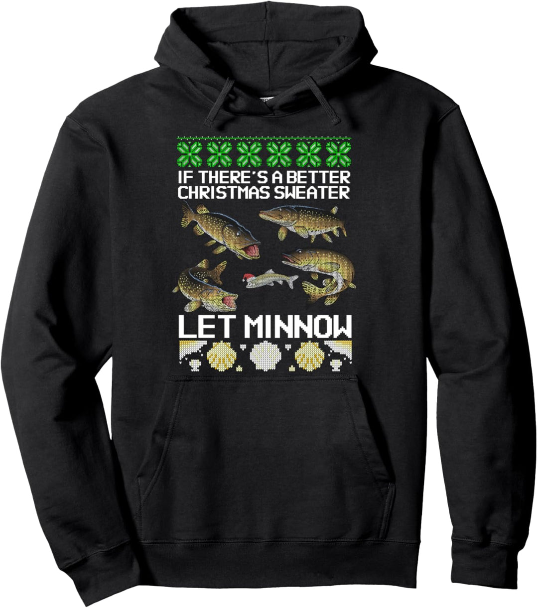 Köderfisch Witz Hecht Weihnachten Weissfisch Pullover Hoodie