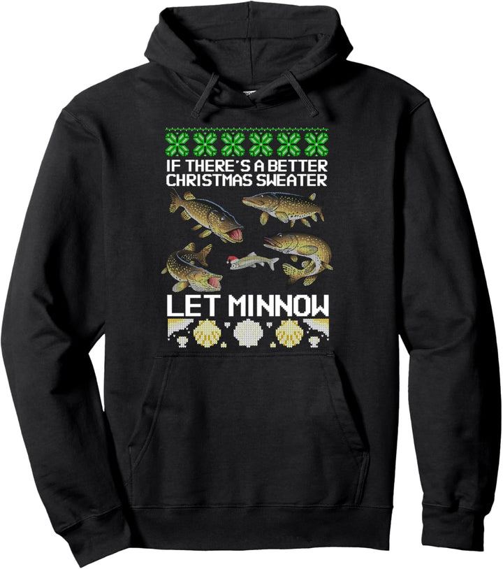 Köderfisch Witz Hecht Weihnachten Weissfisch Pullover Hoodie
