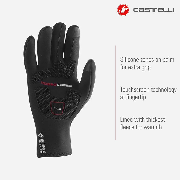 CASTELLI Perfetto Max Glove Sports XS Schwarz, XS Schwarz