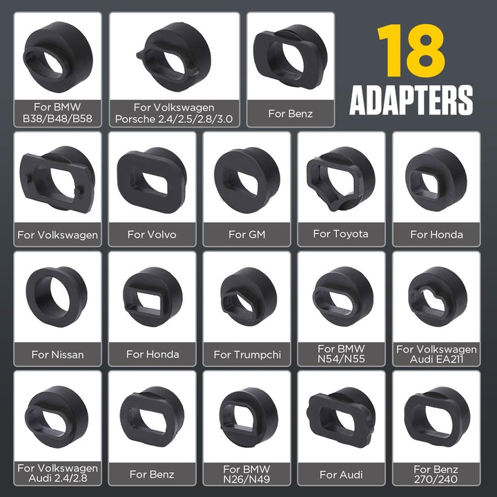 18PCS Walnussbläser-Adapter für HTS558 Walnuss-Sand DE-Kohle-Reiniger, Automotive Walnussbläser-Rein