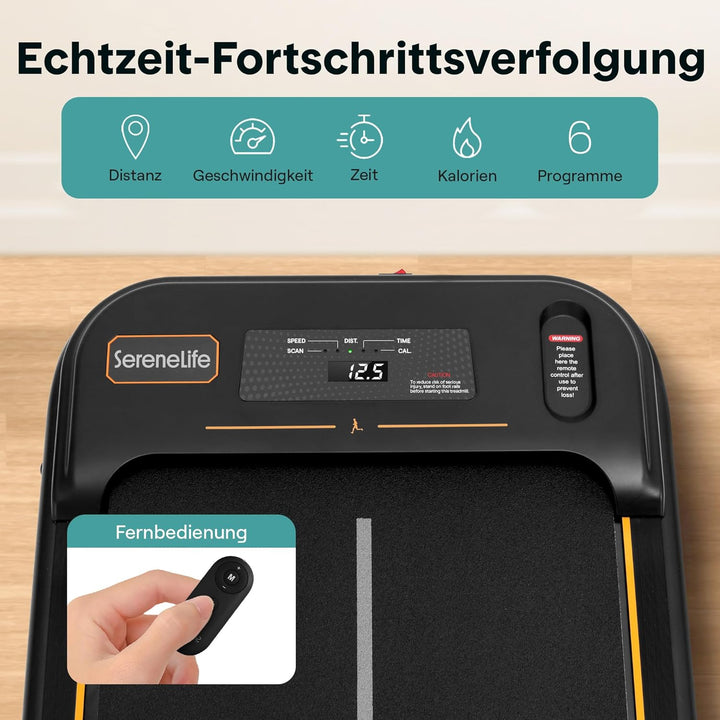 SereneLife Walking Pad, Laufband für Zuhause (Modelle: 8/9,6/10 km/h) – Schreibtisch-Laufband, leise