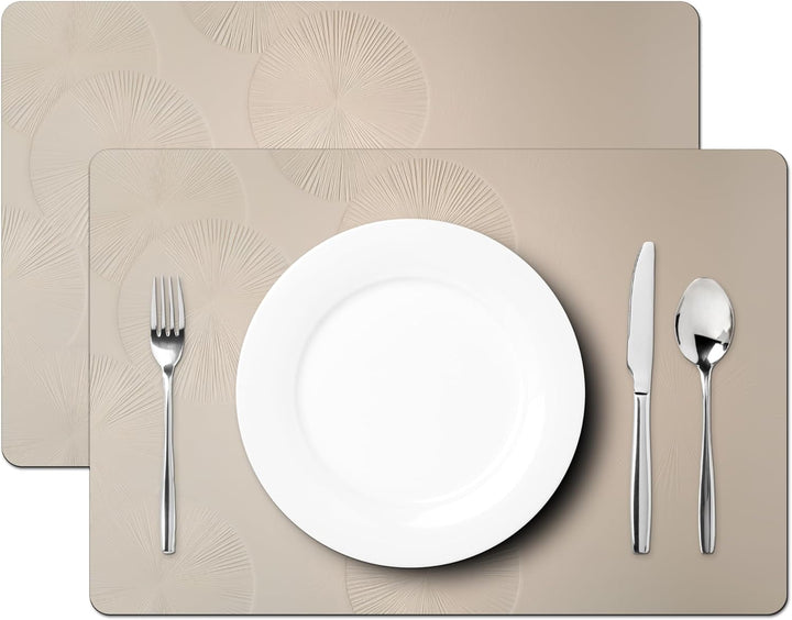 KitchenYeah© Platzsets Abwaschbar 6-Teilig 45x30 cm Tischsets Platzdeckchen rutschfeste Platzset Unt