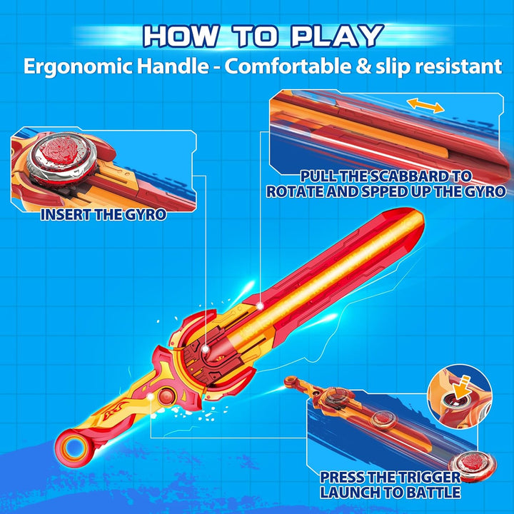 INFINITY NADO Kreisel für Kinder Metall Spielzeug Jungen, Battle Tops Kreisel Launcher Spielzeug, Sp