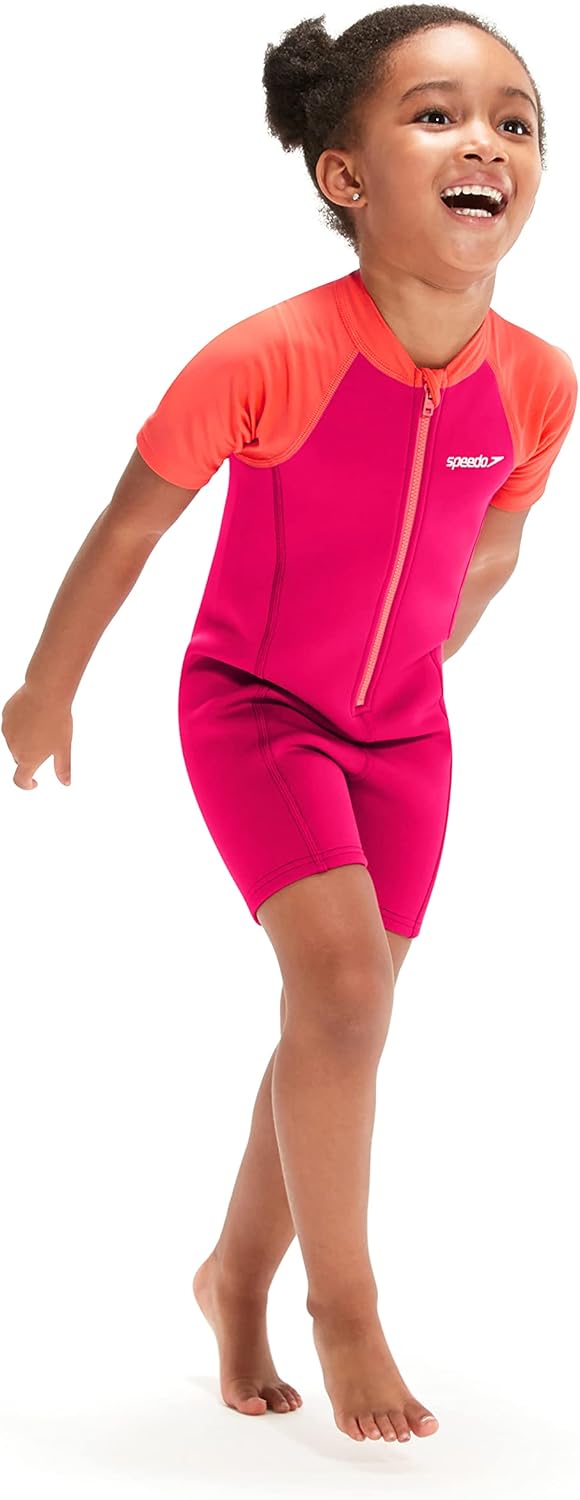 Speedo Mädchen Learn to Swim Wetsuit Swimsuit 3 Jahre Cherry Rosa/Coral, 3 Jahre Cherry Rosa/Coral