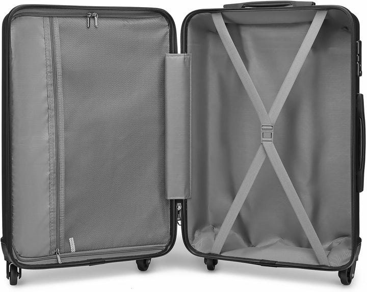 KONO Trolley Koffer Mittelgross Koffer L Hartschalenkoffer Reisekoffer mit Rollen und TSA Schloss Le