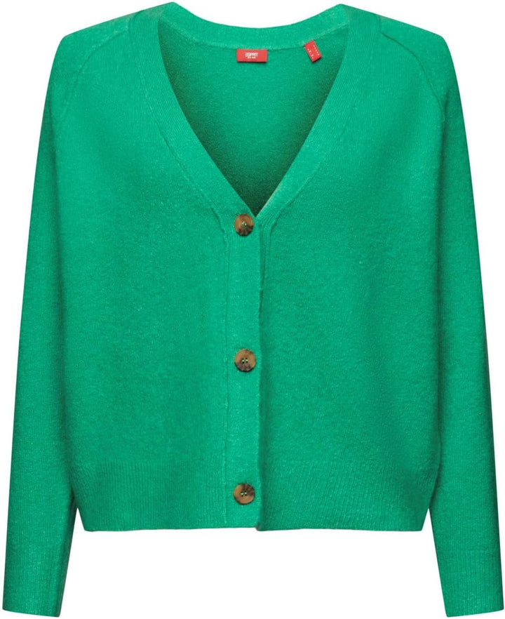 ESPRIT Damen Strickjacke, S 314/Green 5