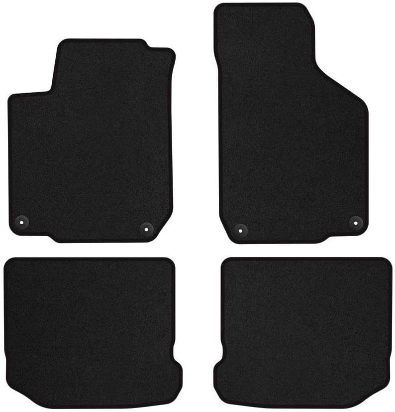 M MOTOS Velours Premium fussmatten Auto kompatibel mit SEAT Leon I 1999-2006 - Premium, Leder, Weiss