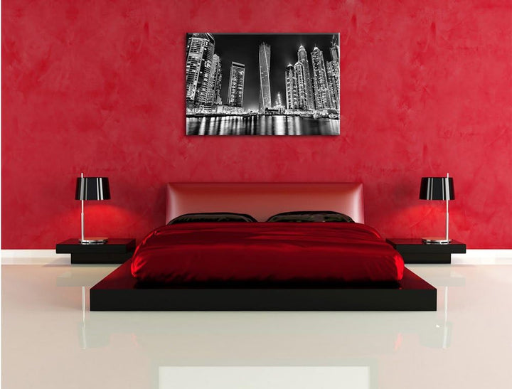 Pixxprint Dubai Burj al Arab als Leinwandbild/Grösse: 100x70 cm/Wandbild/Kunstdruck/fertig bespannt,