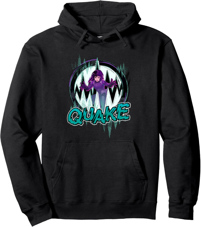 Marvel Rising Secret Warriors Quake Action Pose Logo Pullover Hoodie