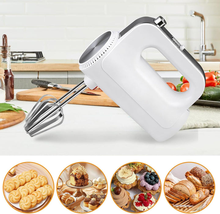 Handmixer, 400w Handrührgerät mit 5 Geschwindigkeiten und Turbofunktion Hand Mixer Leiser Betrieb Oh