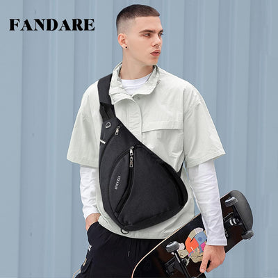 FANDARE Ultraleicht Brusttasche Schultertasche Herren Sling Chest Bag Wasserdicht Umhängetasche mit