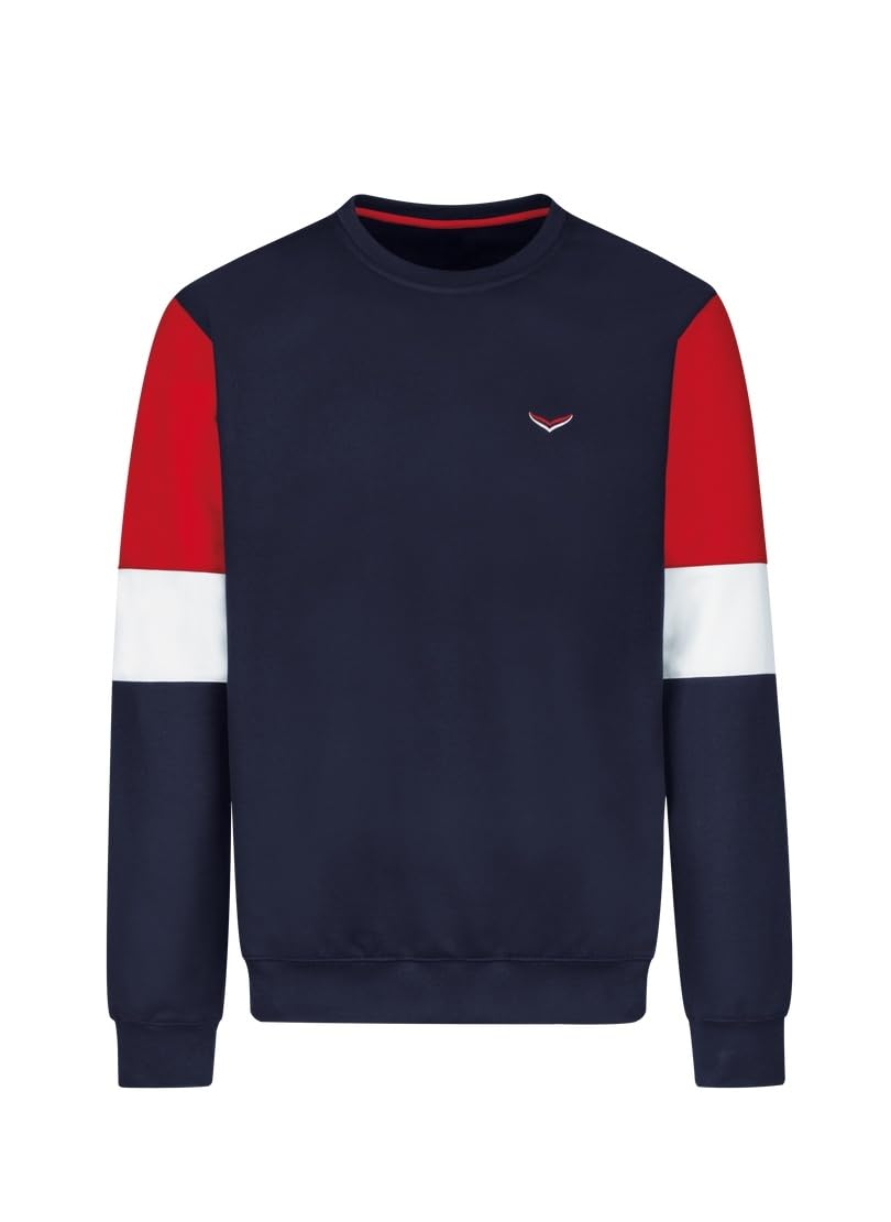 Trigema Sweatshirt mit kontrastfarbigen Elementen S Blau, S Blau