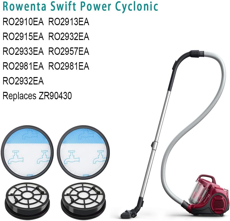 2 Sätze RO2910EA Filter für Rowenta Swift Power Cyclonic RO2910EA RO2915EA RO2932EA RO2933EA RO2957E
