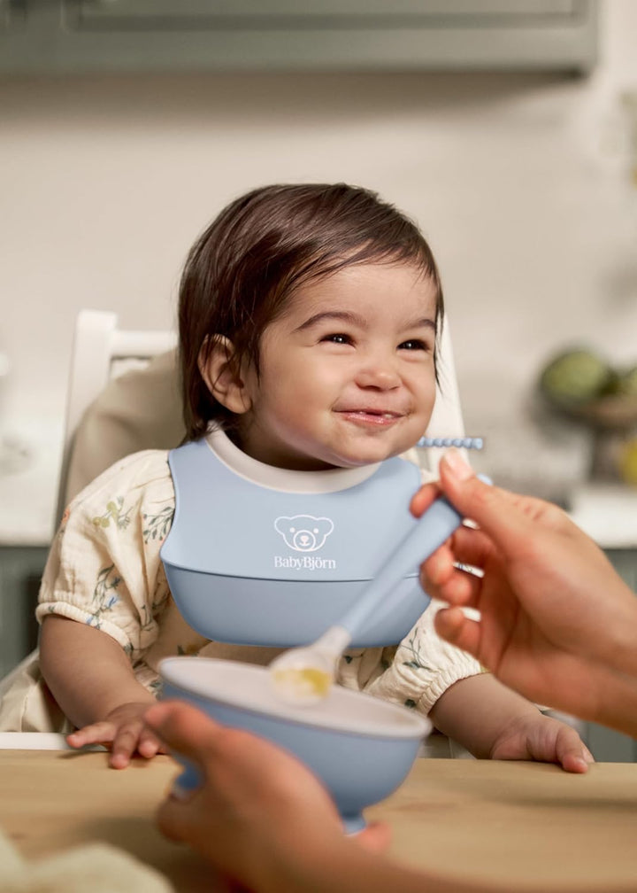 BabyBjörn Kindergeschirr, 3 Teile, Blassblau