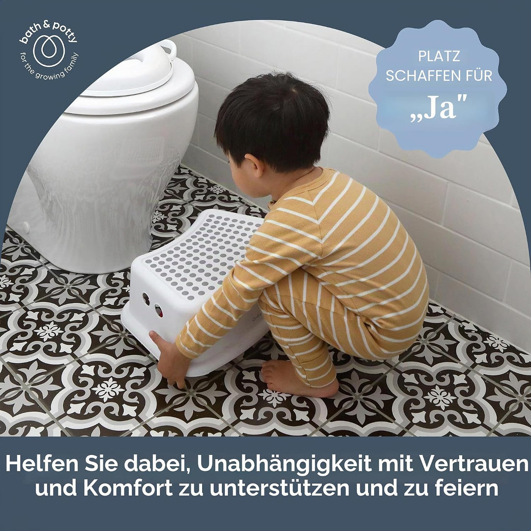 Dreambaby F673 Kinder-Tritthocker Tritt-Schemel Kinderschemel Anti-Rutsch, weiss/grau Grau 1 Stück (