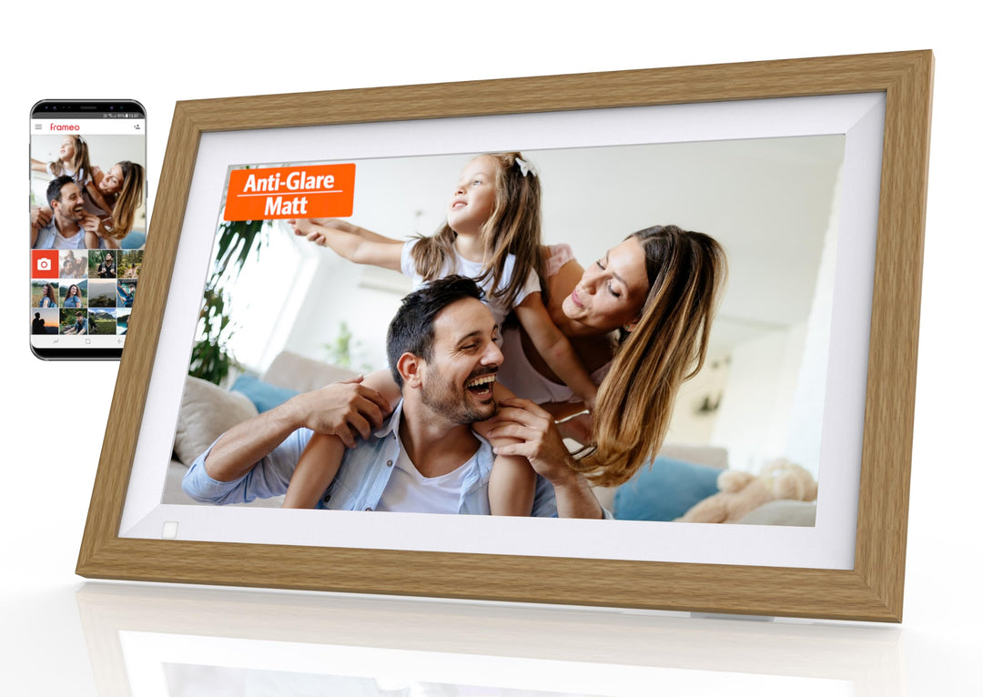 Cytem Digitaler Bilderrahmen 15.6 Zoll mit WLAN &amp; Frameo, Anti-Glare Matt, 64GB Speicher, Bewegungss
