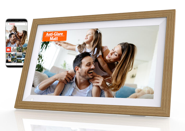 Cytem Digitaler Bilderrahmen 15.6 Zoll mit WLAN &amp; Frameo, Anti-Glare Matt, 64GB Speicher, Bewegungss