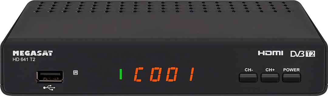 MegaSat 0201115 "HD-641T2 DVB-T2 HD-Receiver schwarz
