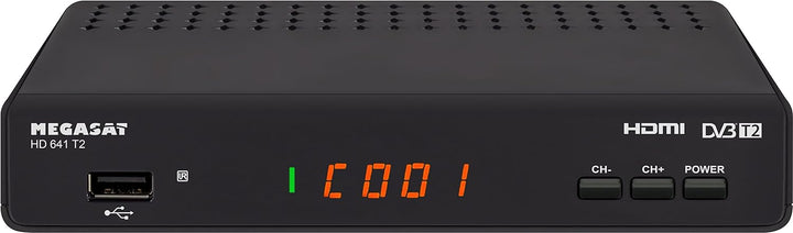 MegaSat 0201115 "HD-641T2 DVB-T2 HD-Receiver schwarz