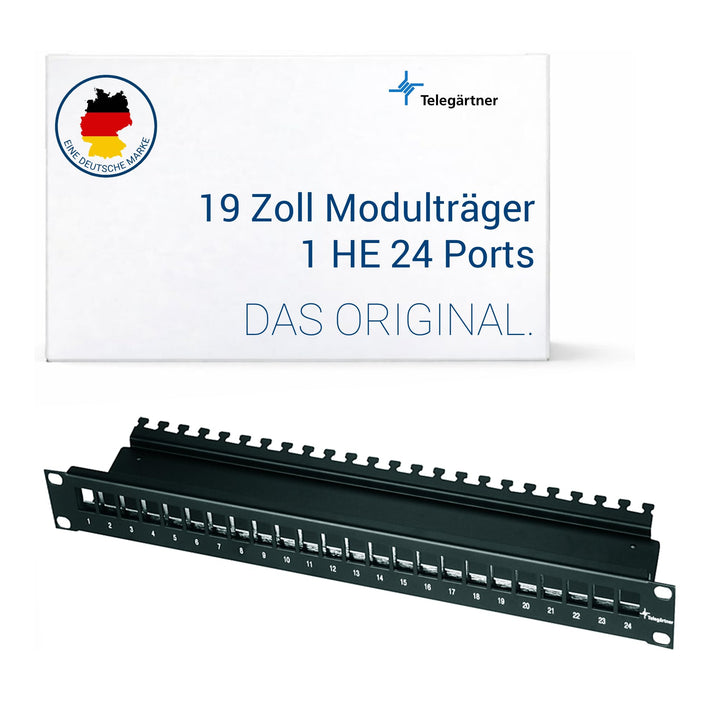 Telegaertner H02025A0220 24 Port Netzwerk-Patchpanel CAT 6a 1 HE