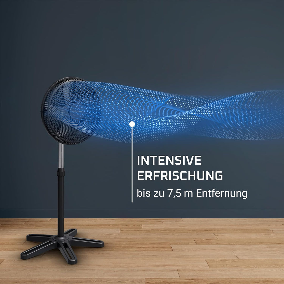 Rowenta Turbo Essential Standventilator, Schwarz, VU3110F3 51 db/ 3 Geschwindigkeitsstufen Schwarz,