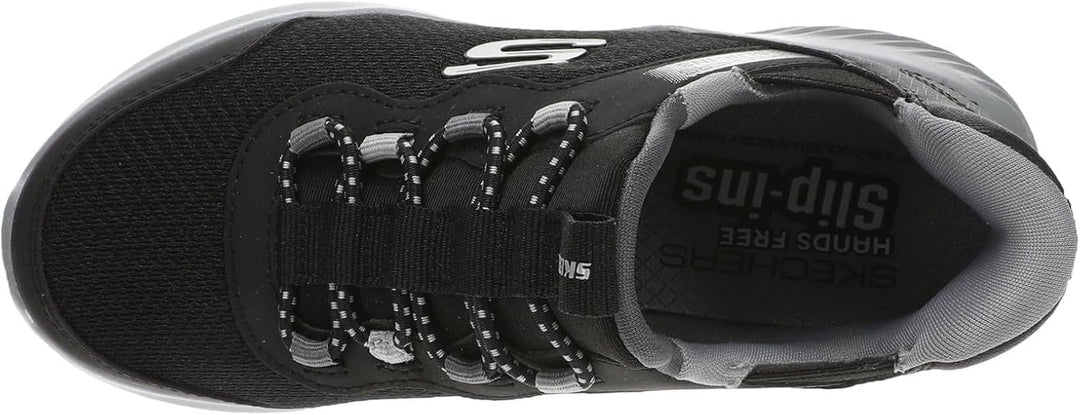 Skechers Jungen Glide-step Sport Wave Blitz Sneaker 27 EU Black Synthetic Textile Charcoal Trim, 27
