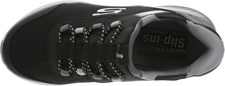 Skechers Jungen Glide-step Sport Wave Blitz Sneaker 27 EU Black Synthetic Textile Charcoal Trim, 27