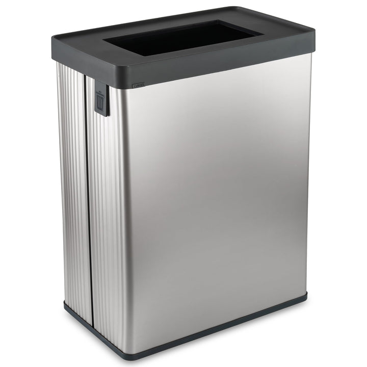 Curver Verto Recycle 54L Mülleimer für Küche, zwei Fächer, einfache Sortierung, offen, schlankes Des
