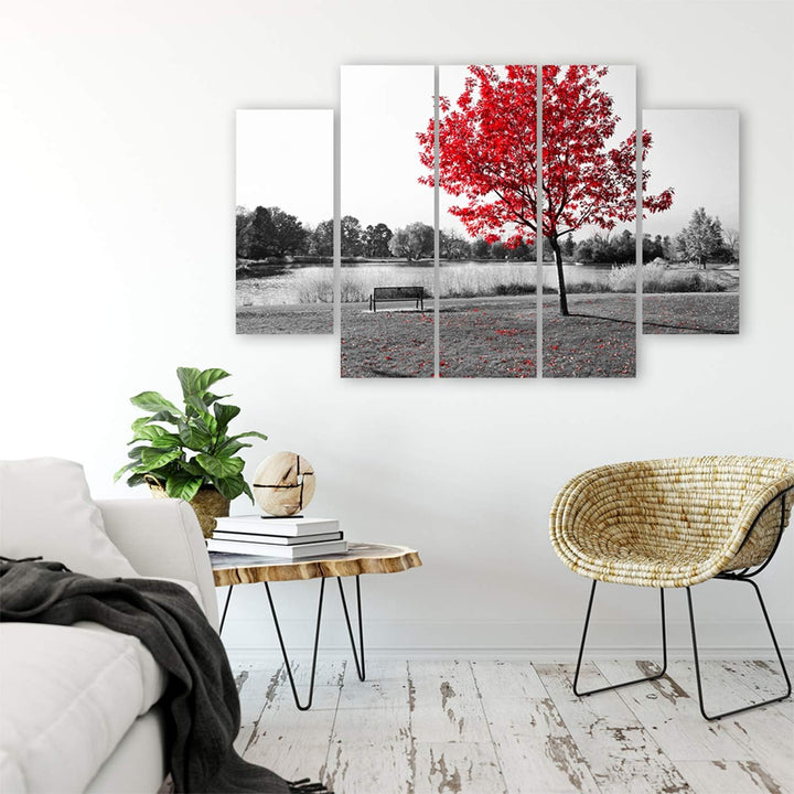 Feeby. Leinwandbild - 5 Teile - Bilder, Wand Bild, Wandbilder, Kunstdruck XXL, 5-Teilig, Typ B, 200x