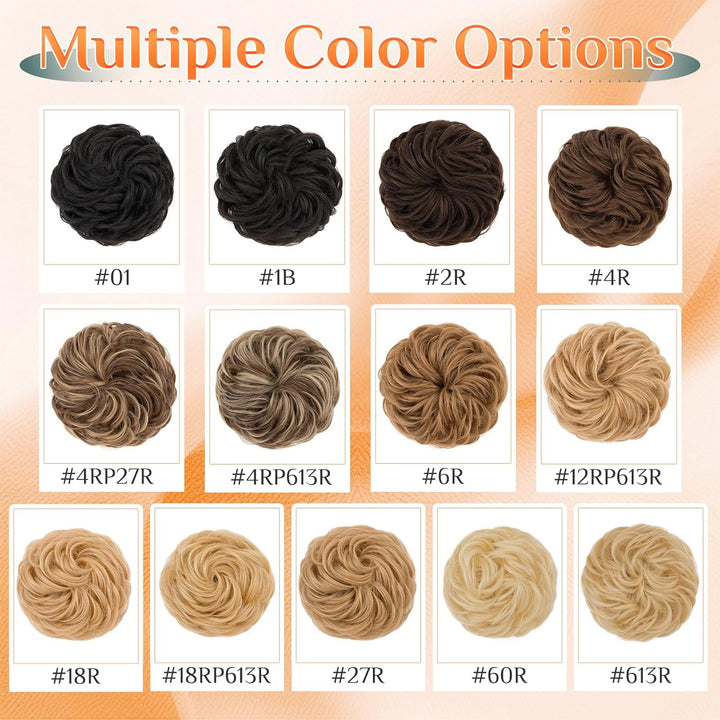 Benehair Scrunchies Hochsteckfrisur, 45g Gemischtes Haar Haargummi Hochsteckfrisuren, Perücke Echtha