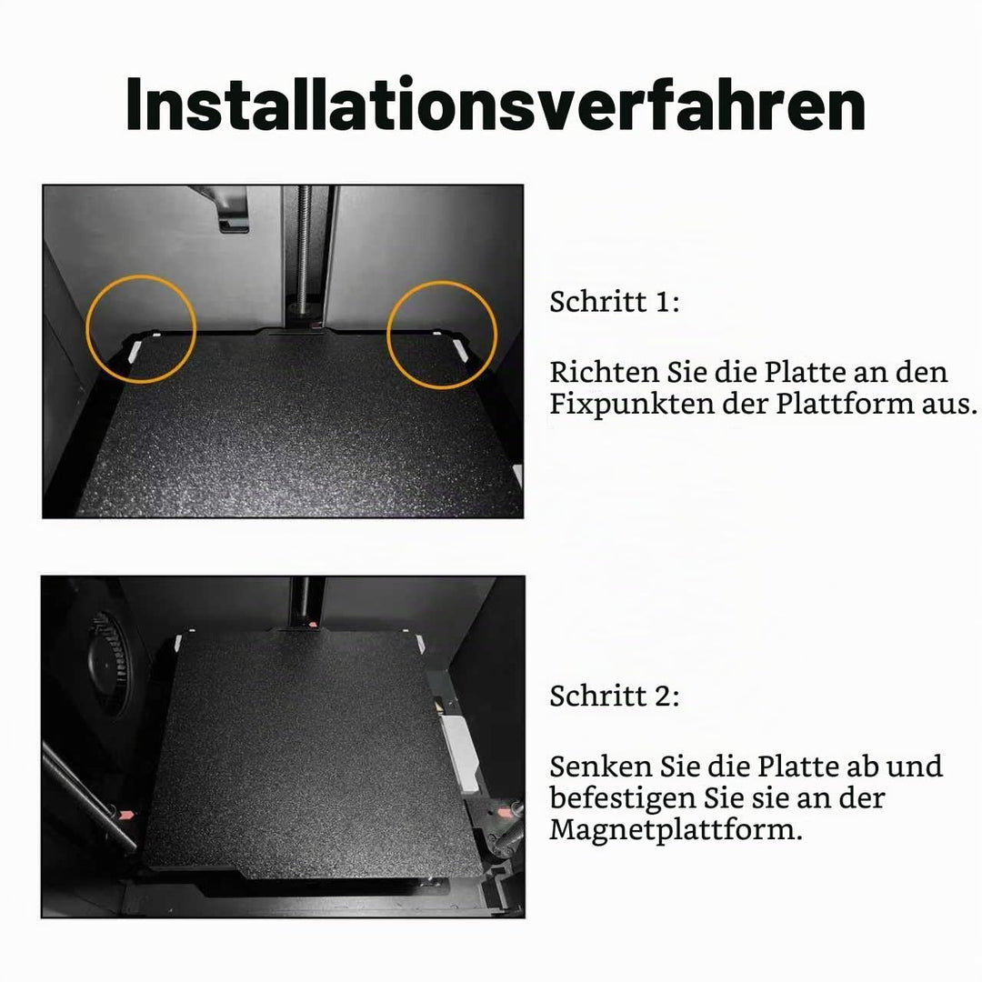 HzdaDeve P1S Bauplatte für Bambus Lab P2S/P1S/P1P/A1/X1C/X1E Dual-Textured und glatte PEI Platte Bla