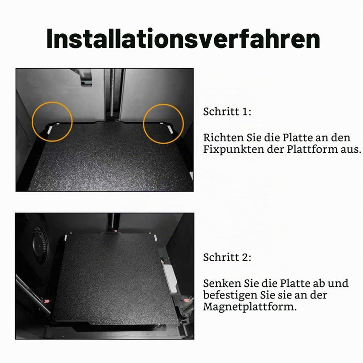 HzdaDeve P1S Bauplatte für Bambus Lab P2S/P1S/P1P/A1/X1C/X1E Dual-Textured und glatte PEI Platte Bla