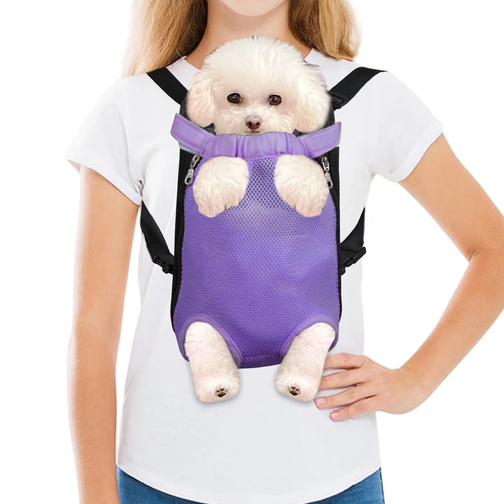 FEimaX Hunde Rucksack Hundetragetasche Verstellbar Frontrucksäcke Atmungsaktiv und Bequem Haustier T